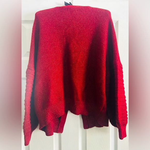 Sonoma Good for Life women’s Small burgundy oversized Lantern sleeve cardigan - Picture 5 of 5